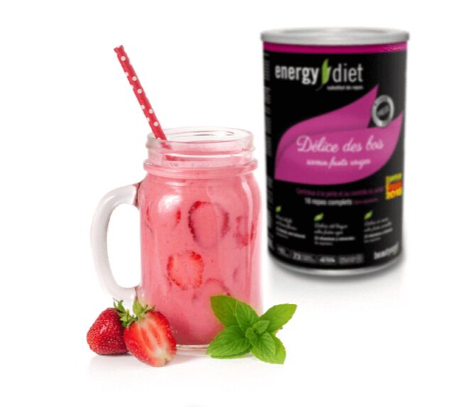 Dieta de energía de cóctel de fresa