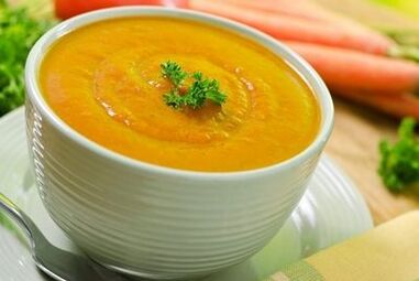 sopa de puré de verduras para la gastritis
