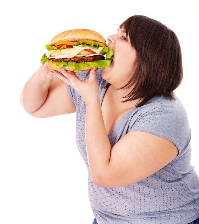 Exceso de comida con sobrepeso